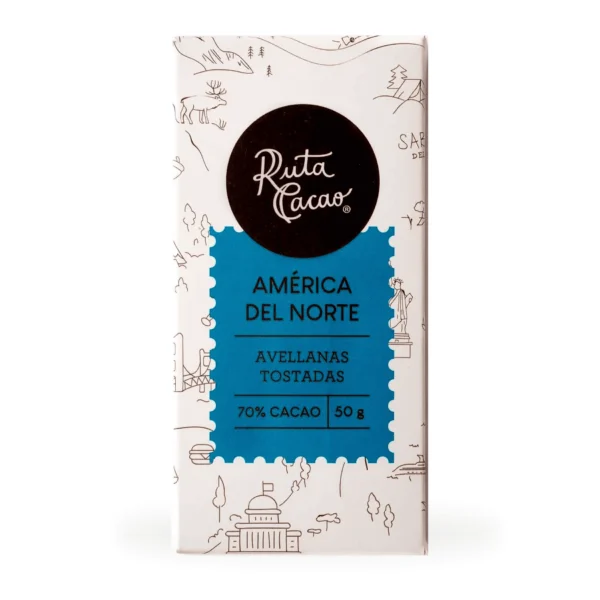 Ruta Cacao Chocolate América del Norte (Avellanas tostadas) x 50g
