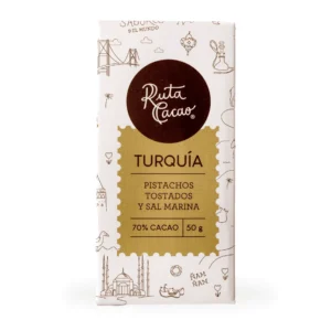 Ruta Cacao Chocolate Turquía (Pistachos y Sal marina) x 50g